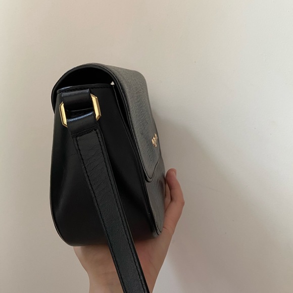 Guy La Roche Crossbody Bag / Black 3x9x6 Inches - Picture 3 of 4